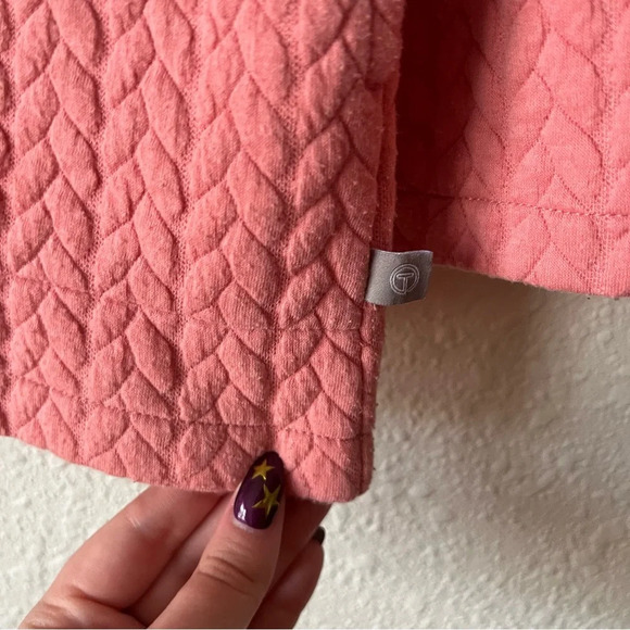 TALBOTS QUILTED JACQUARD ZIP MOCKNECK PULLOVER SIZE LARGE PETITE - Picture 5 of 8